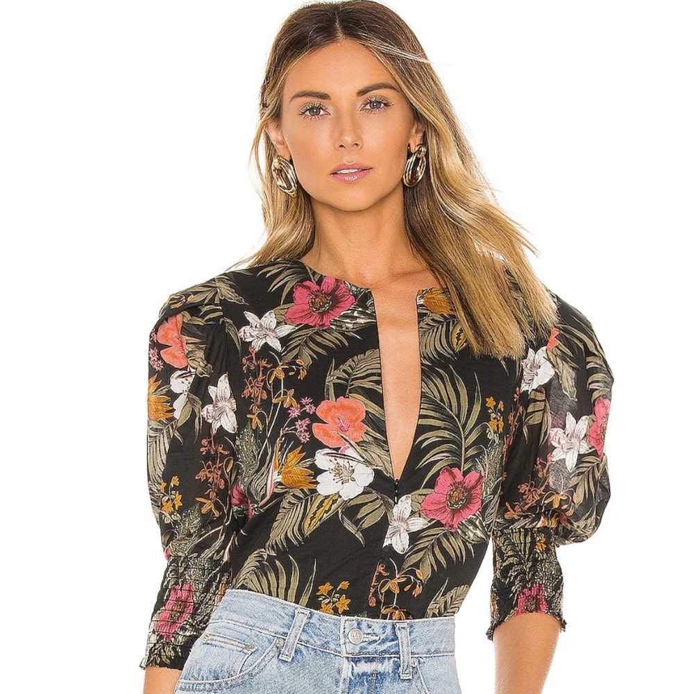 Rebecca Minkoff Black Multi Geneva Top Size S